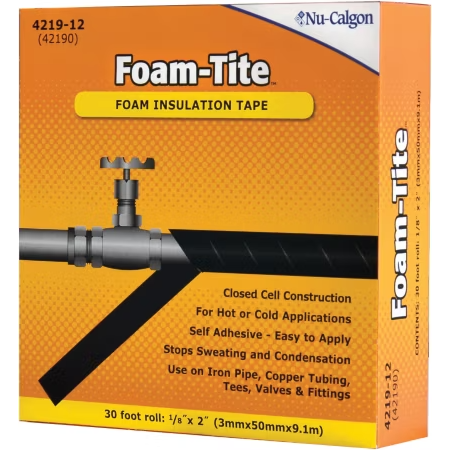 4219-12 - Insulation Foam Tape, Foam-Tite - 2" x 1/8" x 30' roll