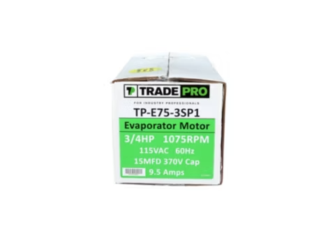 TRADEPRO® - TP-E75-3SP1 - 3/4 HP, 1075 RPM, 3 Speed, 115V, PSC Evaporator Motor (OAO) - Image 4