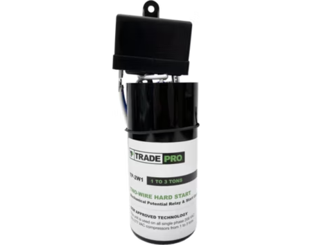 TP-2W1 - Hard Start Kit Mechanical Potential Relay (MPR) And Start Capacitor, For Use On 1 To 3 HP Units