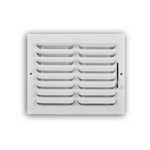 401M-10X08 - Fixed Curved Blade Wall/Ceiling Register 401M With Multi Shutter Damper, 1-Way, White, 10" X 08"