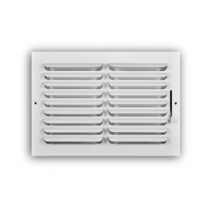 401M-12X08 - Fixed Curved Blade Wall/Ceiling Register 401M With Multi Shutter Damper, 1-Way, White, 12" X 08"