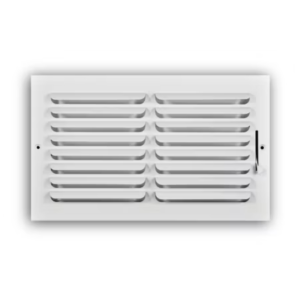 401M-14X08 - Fixed Curved Blade Wall/Ceiling Register 401M With Multi Shutter Damper, 1-Way, White, 14" X 08"