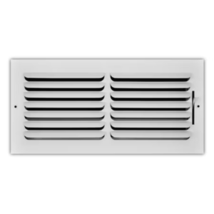 401M-14X06 - Fixed Curved Blade Wall/Ceiling Register 401M With Multi Shutter Damper, 1-Way, White, 14" X 06"