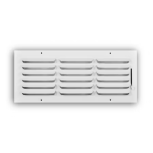 401M-16X06 - Fixed Curved Blade Wall/Ceiling Register 401M With Multi Shutter Damper, 1-Way, White, 16" X 06"