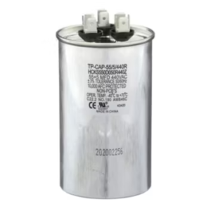 TP-CAP-55/5/440R - Run Capacitor, 55/5/440 VAC, Round, Dual Rated