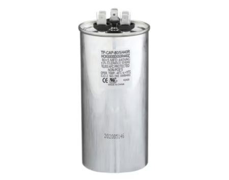 TP-CAP-70/7.5/440R - Run Capacitor, 70/7.5/440 VAC, Round, Dual Rated