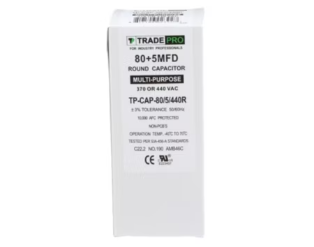 TP-CAP-70/7.5/440R - Run Capacitor, 70/7.5/440 VAC, Round, Dual Rated - Image 2