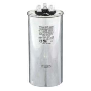 TP-CAP-80/7.5/440R - Run Capacitor, 80/7.5/440 VAC, Round, Dual Rated