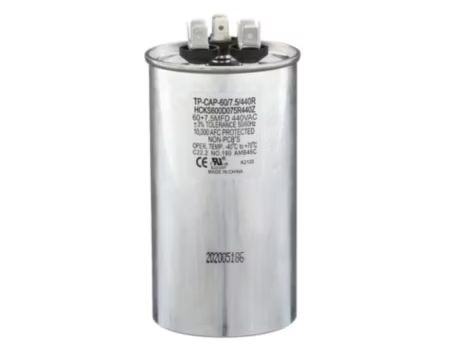 TP-CAP-60/7.5/440R - Run Capacitor, 60/7.5/440 VAC, Round