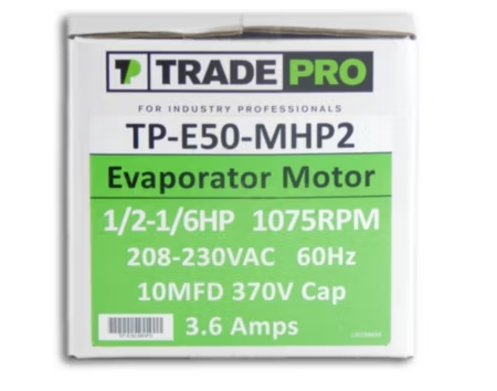 TRADEPRO® - TP-E50-MHP2 - 1/2 HP, 1075 RPM, 4 Speed, 208-230V, PSC Evaporator Motor (OAO) - Image 5