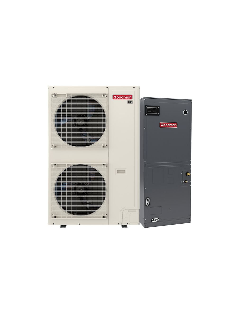 Goodman 3 Ton 19 SEER2 Variable-Speed Inverter Heat Pump System - 4 Ton Air Handler, 24.5-inch, Cabinet, R32