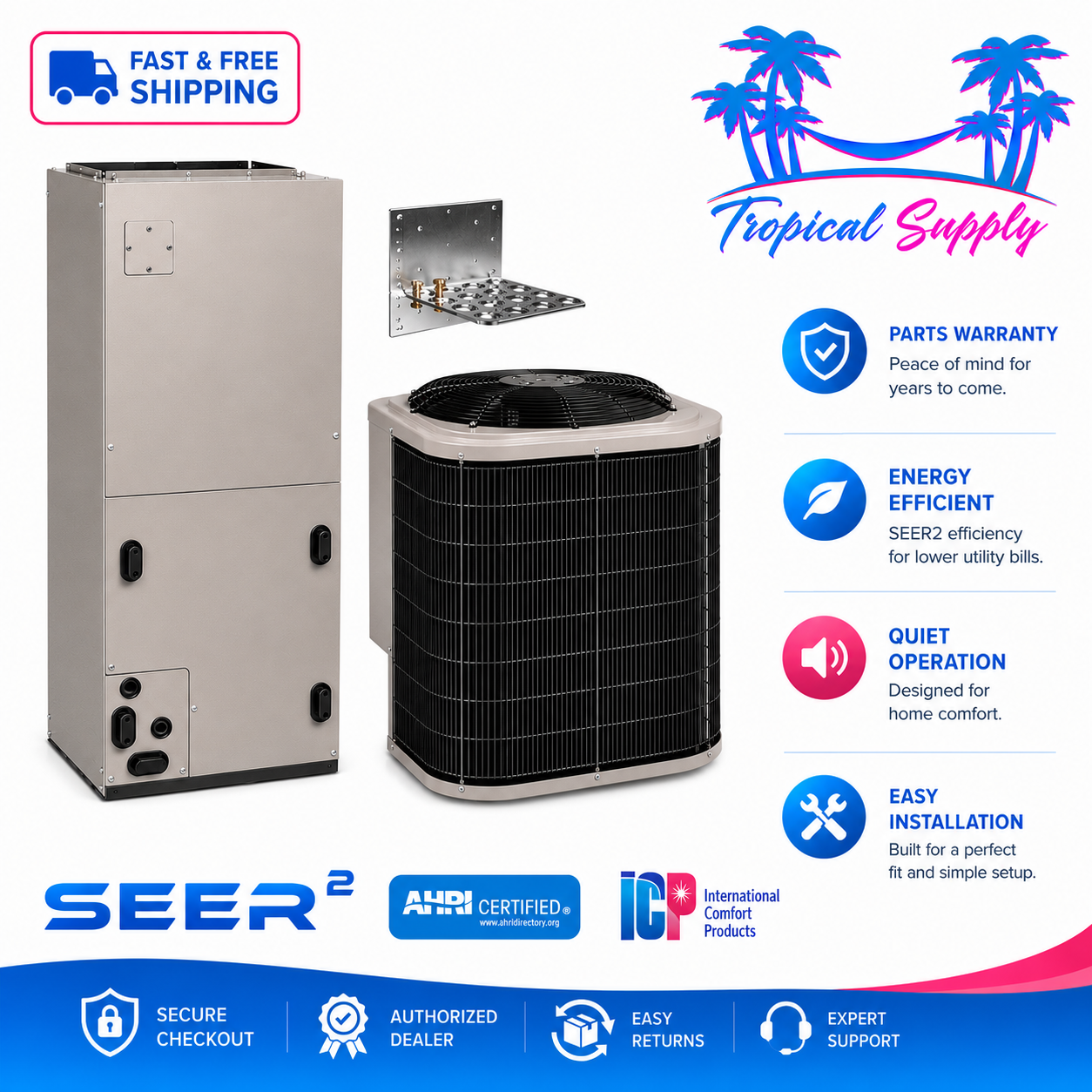 1.5 Ton 14.3 Seer2 Heat Pump Split System By International Comfort Products